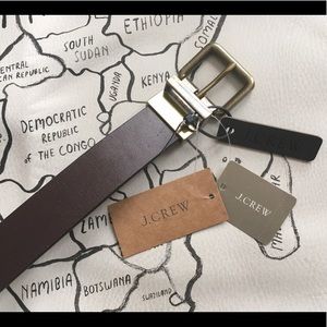J Crew Reversible Leather Belt - New - Size 30